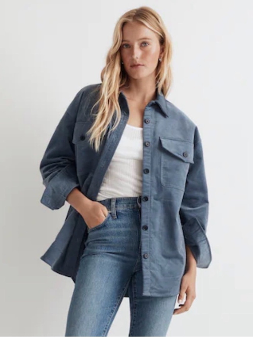Madewell Corduroy Twill Oversized Shirt-Jacket